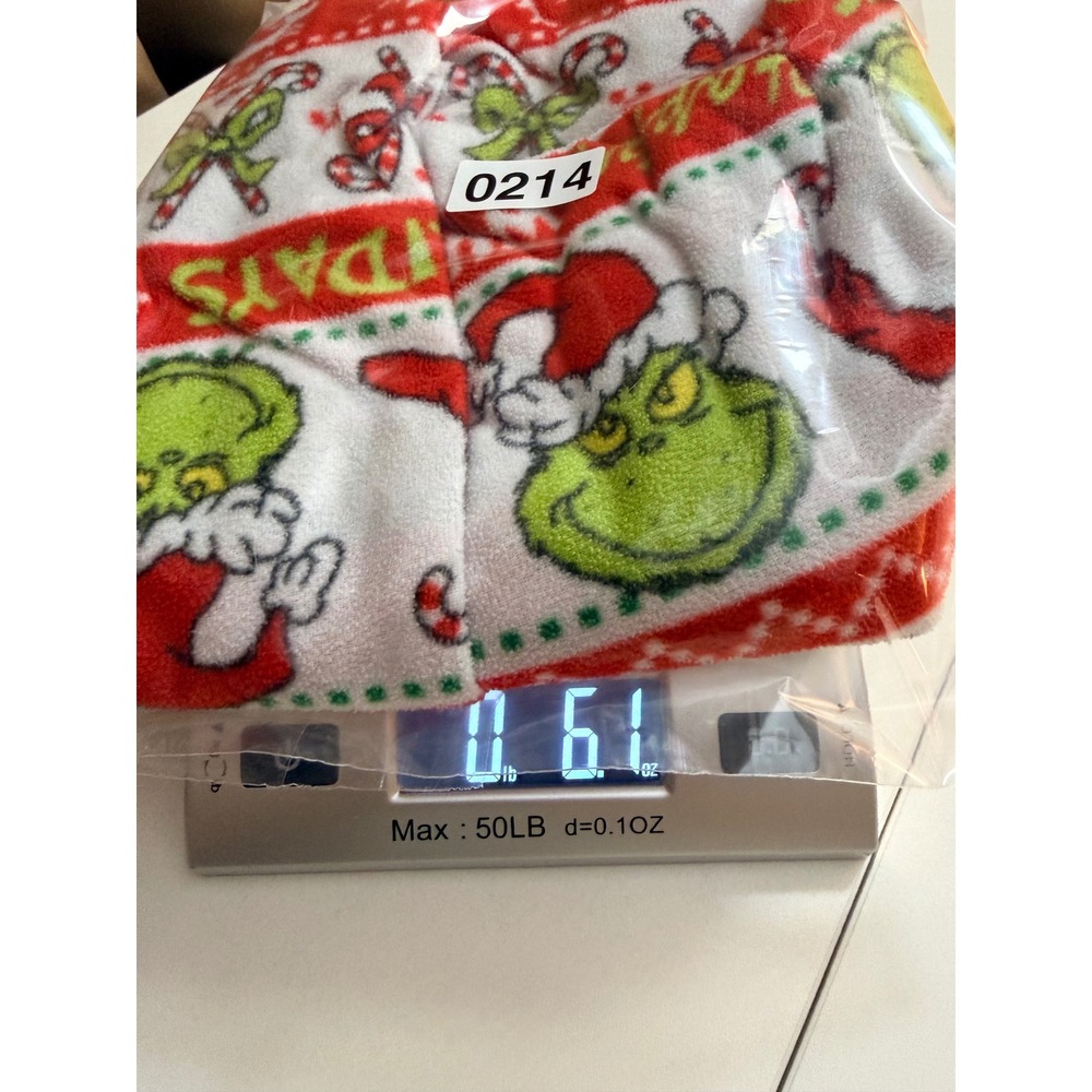 Grinch Women Pajama Pants Red White Holiday Fleece Joggers L - Picture 6 of 6